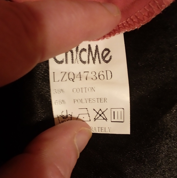 Sleek Soft Pink Midi Evening Dress By ChicMe Petite Size Large - Picture 6 of 7